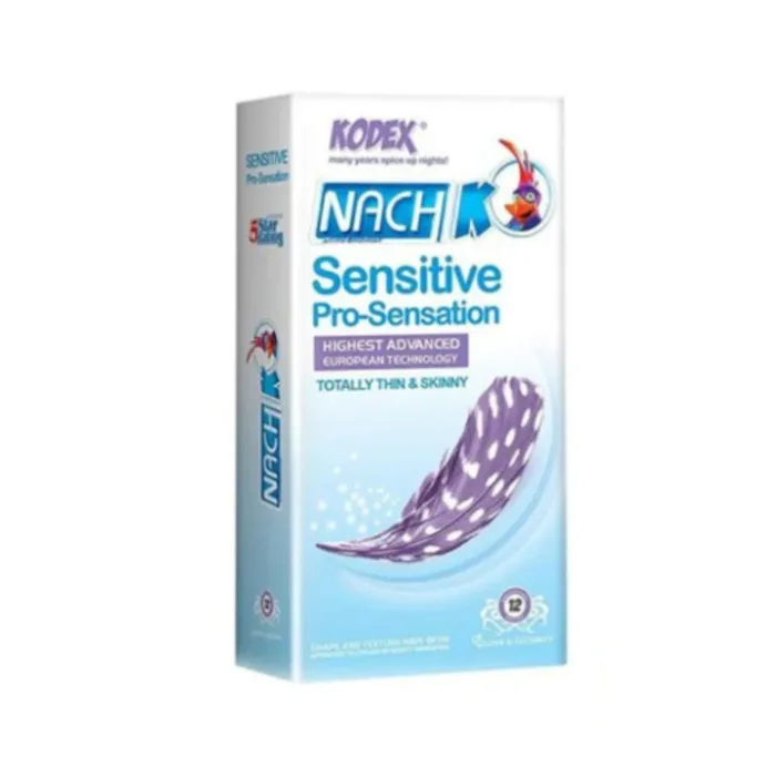 کاندوم ناچ کدکس مدل Sensitive pro sensation بسته 12 عددی