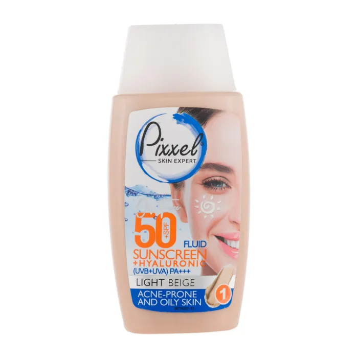 کرم ضد آفتاب پوست چرب و جوشدار پیکسل SPF50 رنگی