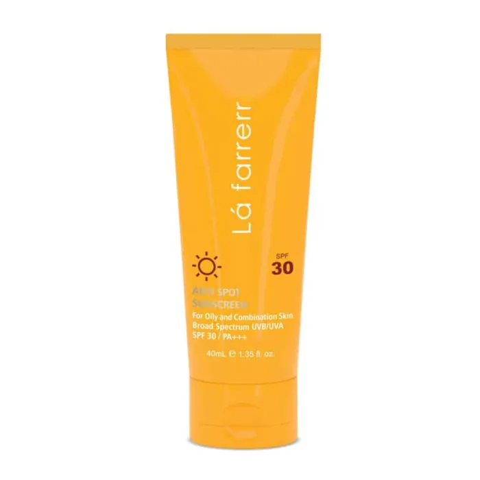 کرم ضد آفتاب ضد لک پوست چرب و جوشدار لافارر SPF30  بی رنگ
