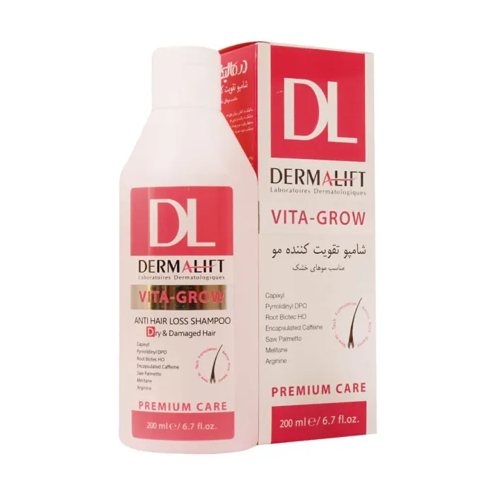 dermalift vita grow anti hair loss shampoo for dry damaged hair