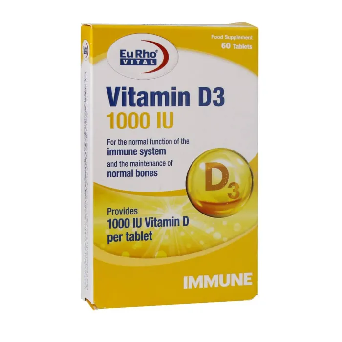 eurho vital vitamin d3 1000 iu 60 tabs