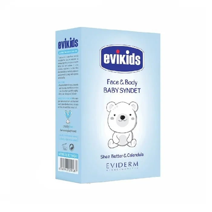 eviderm evikids face and body baby syndet 100gr min 1