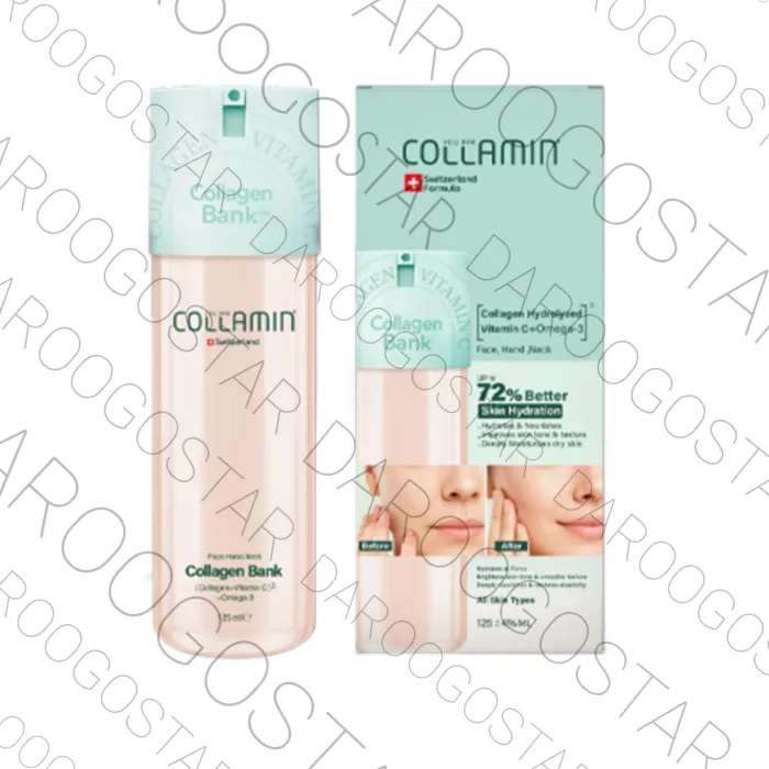 کرم مرطوب کننده حاوی کلاژن هیدرولیز شده،ویتامین سی و روغن امگا3 کلامین