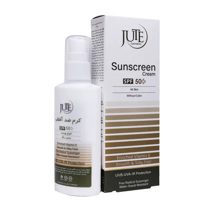 کرم ضد افتاب پوست خشک ژوت SPF50 بی رنگ پمپی